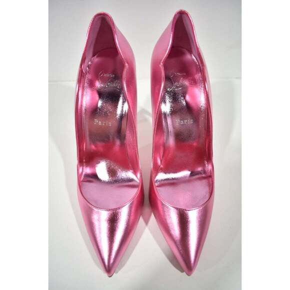 Christian Louboutin Hot Chick 100 Confettis Pink Leather Pointed Heel Pump 39.5 - Picture 7 of 12
